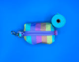 Rainbow Bright Stripe Poo Bag Holder Handmade By Urban Tails