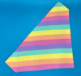 Rainbow Bright Stripe Bandana Handmade By Urban Tails