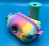 Rainbow Bright Stripe Poo Bag Holder Handmade By Urban Tails