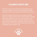 Khaki Brown Soft Calming Donut Dog Pet Bed By Pet Wiz
