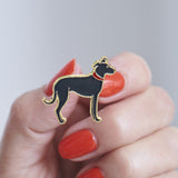 Lurcher Enamel Dog Pin By Sweet William