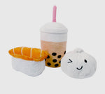 Crinkle Only Boba Time Sushi Dog Toy Set By Tonbo