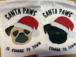 Santa Paws Dog Keepsake Bag Pug By Hoobynoo