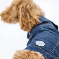 Dark Denim Puffer Dog Jacket By GF Pet