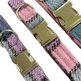 Lemonade Harris Tweed Dog Collar Handmade By Urban Tails