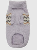 Lilac Nordic Fuzzy Dog Sweater By GF Pet