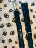 Jade Jewel Velvet Dog Lead Handmade By Urban Tails