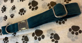 Jade Jewel Velvet Dog Collar Handmade By Urban Tails