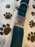 Jade Jewel Velvet Dog Collar Handmade By Urban Tails
