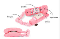 Pink Landline Phone Plush Dog Toy By P.L.A.Y