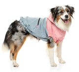 Seattle Raincoat Pink/Grey Dog Jacket By FuzzYard