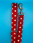 Minnie Polka Dot Dog Lead Handmade By Urban Tails