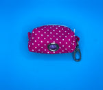 Raspberry Polka Poo Bag Holder Handmade By Urban Tails
