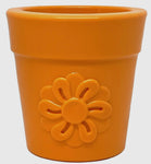 Flower Pot Orange Treat Dispenser Chew Toy By SodaPup