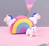Zippy Burrow Rainbow Unicorn Toy By Zippy Paws