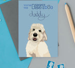 Best Dog Dad Cockapoo Greeting Card By Lorna Syson