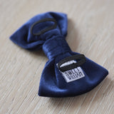 Navy Blue Velvet Dog Bow Tie By Sweet William