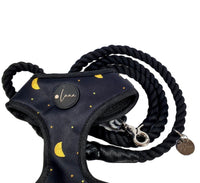 Black Cotton Rope Dog Lead By The Luna Co