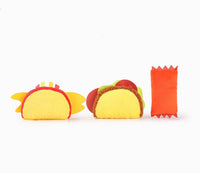 Fiesta Chewsday Taco Pupper Trio Dog Toy By Hugsmart