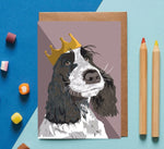 Springer Spaniel Dog Greeting Card By Lorna Syson