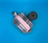 Pink Sugar Tartan Poo Bag Holder Handmade By Urban Tails