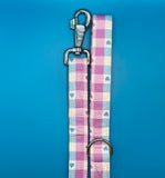 Gingham Love Dog Lead Handmade By Urban Tails