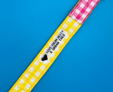 Pink/Yellow Gingham Dream Dog Lead Handmade By Urban Tails