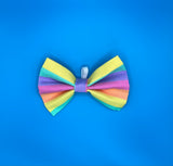 Rainbow Bright Stripe Dog Bow Tie Handmade By Urban Tails