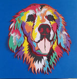 Golden Retriever Paper-Cut Artwork By Houndy Ever After Crafts