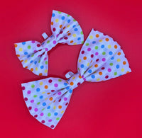 Polka Dot Rainbow Dog Bow Tie Handmade By Urban Tails