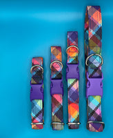 Vibrant Check Dog Collar Handmade By Urban Tails