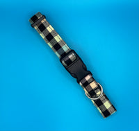 Rainbow Check Dog Collar Handmade By Urban Tails