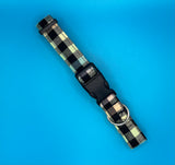 Rainbow Check Dog Collar Handmade By Urban Tails