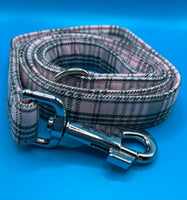 Pink Sugar Tartan Dog Lead Handmade By Urban Tails
