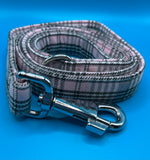 Pink Sugar Tartan Dog Lead Handmade By Urban Tails