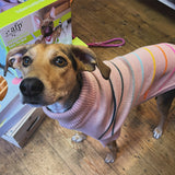 Arctic Pink Knitted Dog Sweater By GF Pet