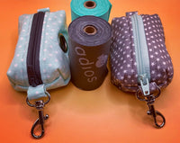 Star Struck Grey & Mint Poo Bag Holder Handmade By Love From Betty X Urban Tails