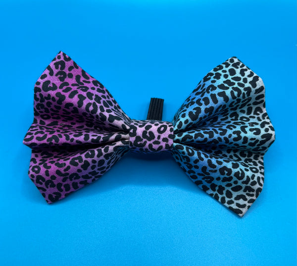 Rainbow Animal Print Dog Bow Tie Handmade By Urban Tails