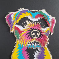 Border Terrier Paper-Cut Artwork By Houndy Ever After Crafts