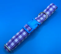 Gingham Dream Purple Dog Collar Handmade By Urban Tails