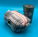 Pink Sugar Tartan Poo Bag Holder Handmade By Urban Tails