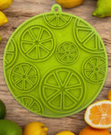 Citrus Design Suction Cup Enrichment Lick Mat By SodaPup