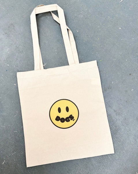 Acid Smiley Tote Bag By The Distinguished Dog Company