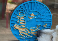 Lighthouse Design Suction Cup Enrichment Lick Mat By SodaPup