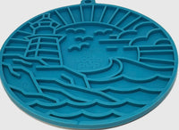 Lighthouse Design Suction Cup Enrichment Lick Mat By SodaPup