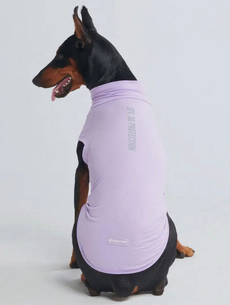 Lavender Sunblock Dog T-Shirt By Spark Paws
