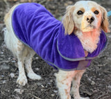 Microfibre Purple Dog Drying Coat By Henry Wag