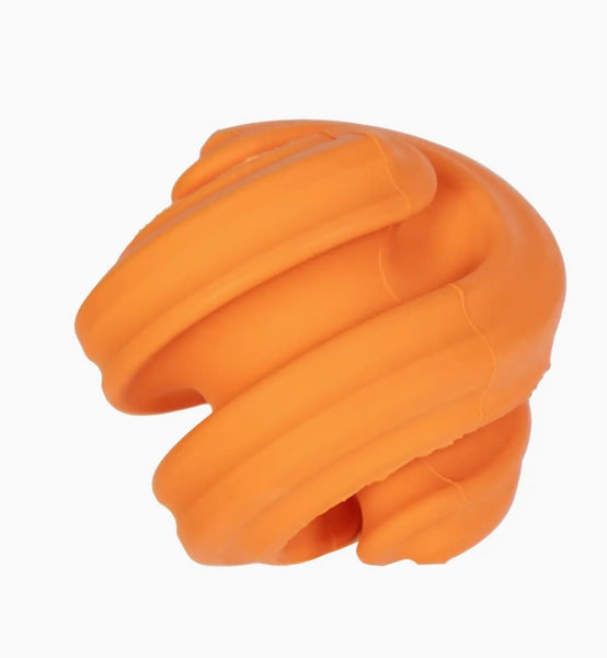 Orange Geometrics Enrichment Ball By Pet Dream House