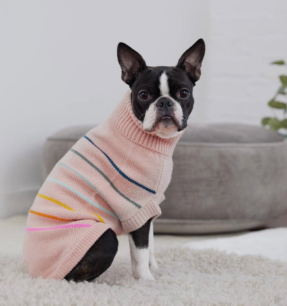 Arctic Pink Knitted Dog Sweater By GF Pet