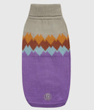 Fireside Purple Knitted Dog Sweater By GF Pet